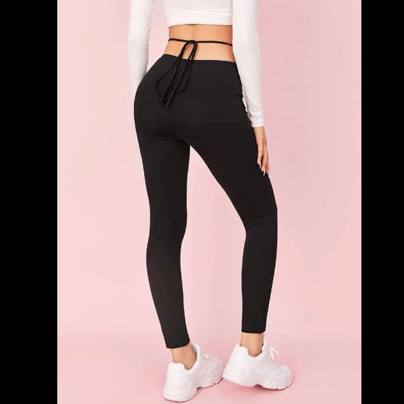 Shein | leggings with tie in the back size small - Picture 2 of 2